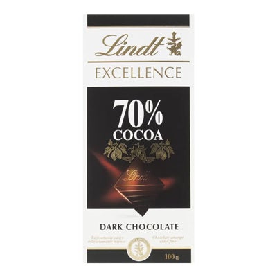 Chocolate Suíço Lindt Excellence Dark 70% de Cacau 100g