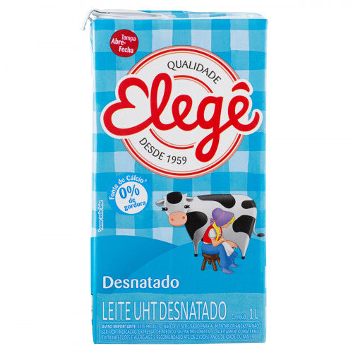Leite UHT Desnatado Elegê Caixa 1l